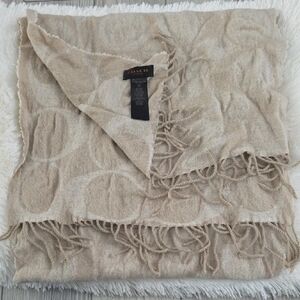 Coach Tan Fringed Scarf / Wrap